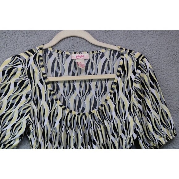 Candie's Short Sleeve Silky Babydoll Top-Vintage-Size Medium - Picture 4 of 10